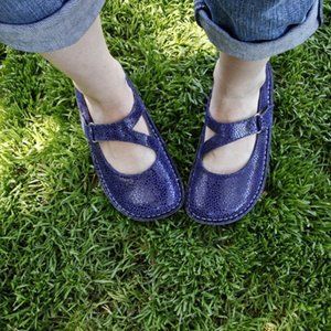 Alegria Blueberry Dottie Leather Mary Jane  - Women's EUR 42 US size 11